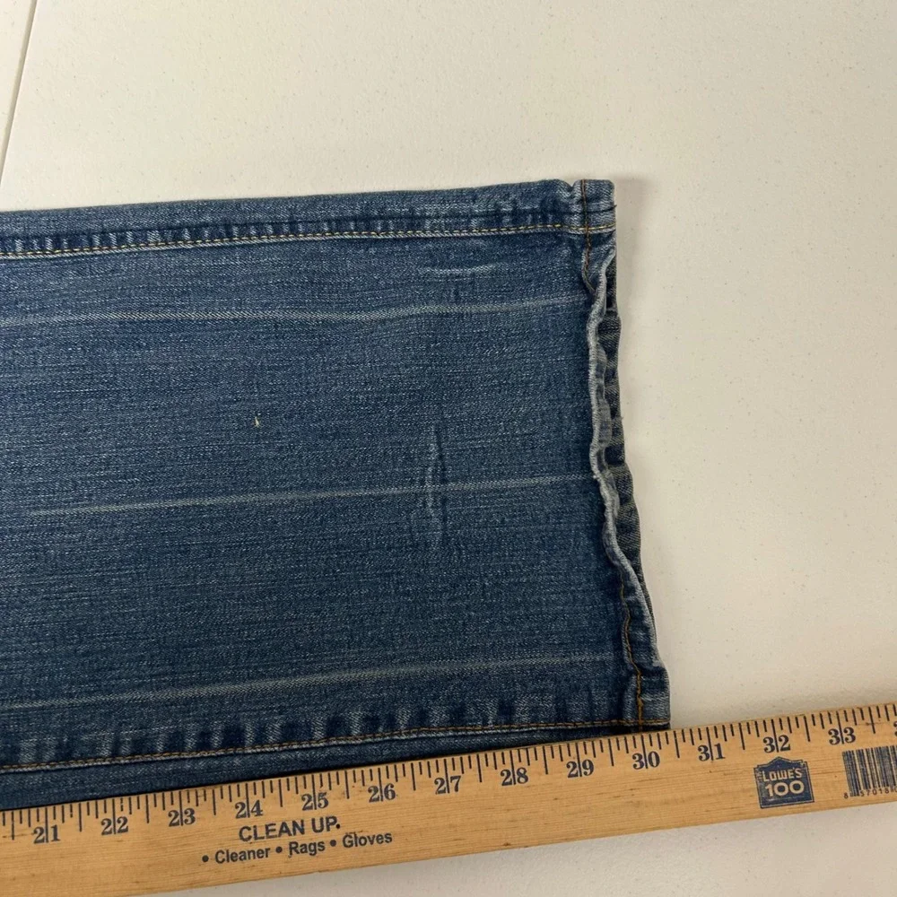 Faded Glory Jeans Women 24W Blue Stretch Straight Leg Flap Pocket
